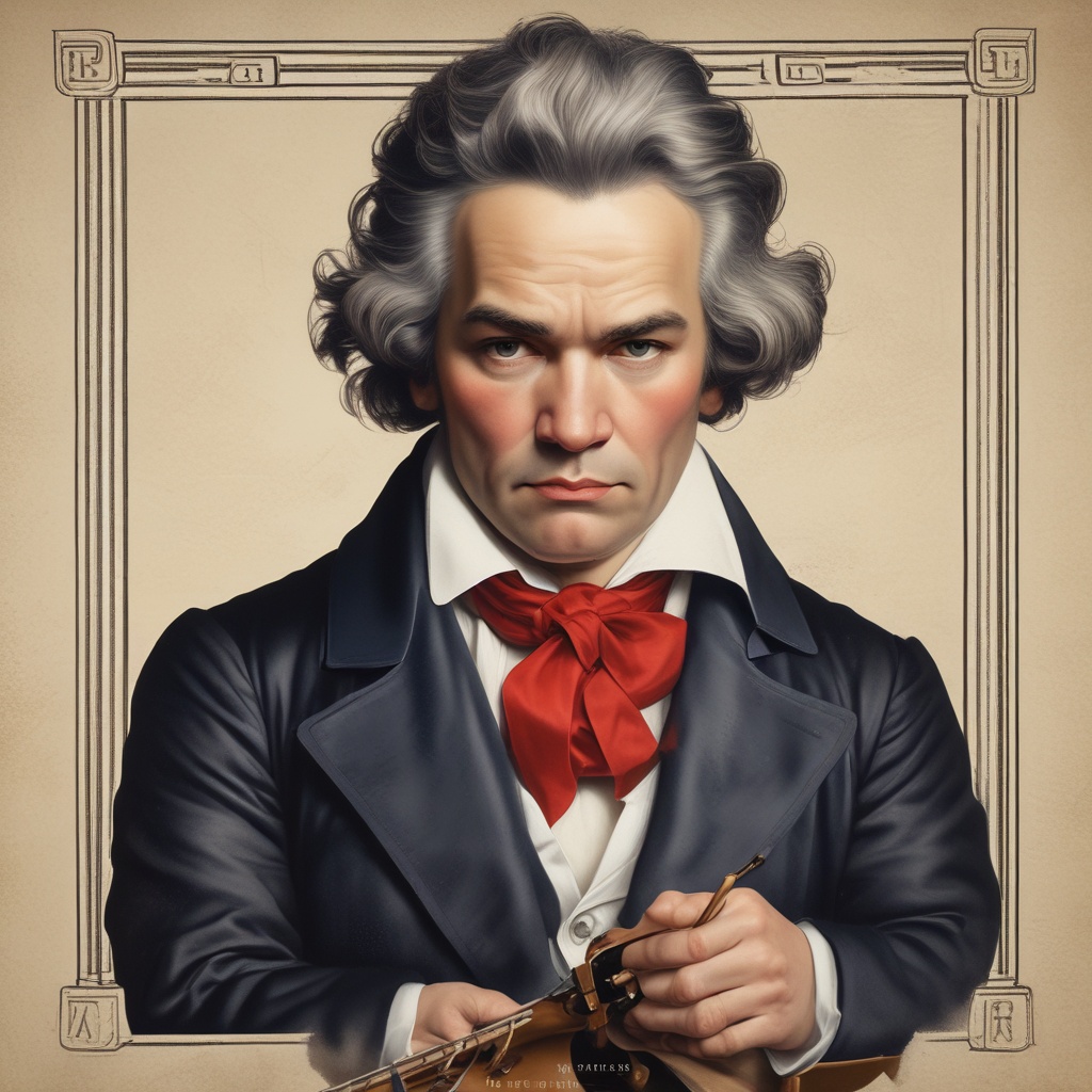 Portrait of Beethoven for Concert Poster